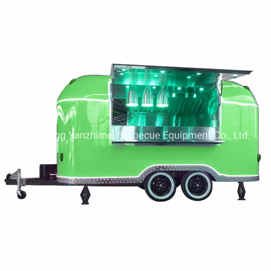 Heißer Verkauf Hamburger mobiler Imbisswagen, Airstream Caravan Imbisswagen, Airstream Imbissanhänger
