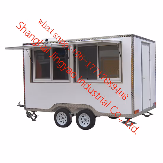 Mobiler Wurstwagen, Airstream-Wohnwagen, Imbisswagen, Airstream-Lebensmittelanhänger zum Verkauf, kundenspezifischer Farb-Lebensmittelverkaufsanhänger, Küche, warmes Essen, Lebensmittelwagen-Anhänger