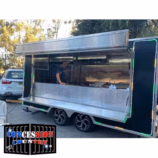 2023 Square Food Truck Mobiler Food Trailer zum Verkauf in Europa