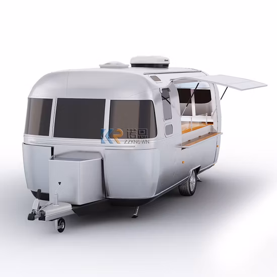 Meistverkaufter mobiler Airstream-Wohnwagen für Street Hot Dogs, Popcorn-Kiosk, Fast-Food-Truck, niedliches individuelles Design, Logofarben, Lebensmittelwagen, Verkaufsanhänger für heiße Lebensmittel