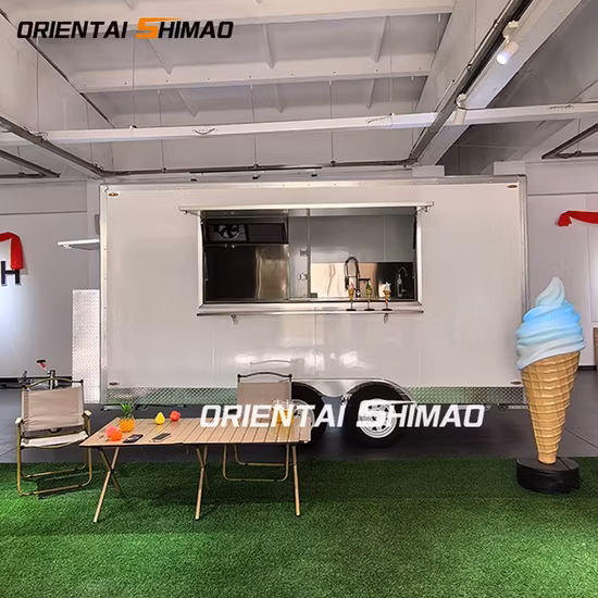 Oriental Shimao Mobiler Fast-Food- und Getränke-Catering-Anhänger mit Edelstahlküche
