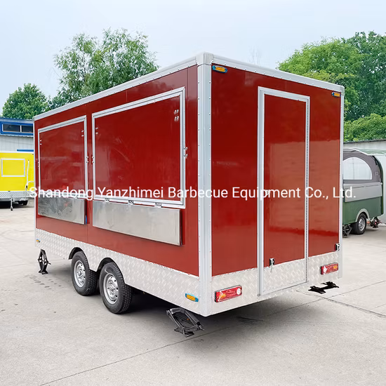 Quadratischer Lebensmittelanhänger für Kaffee-LKW aus starkem Material zu verkaufen