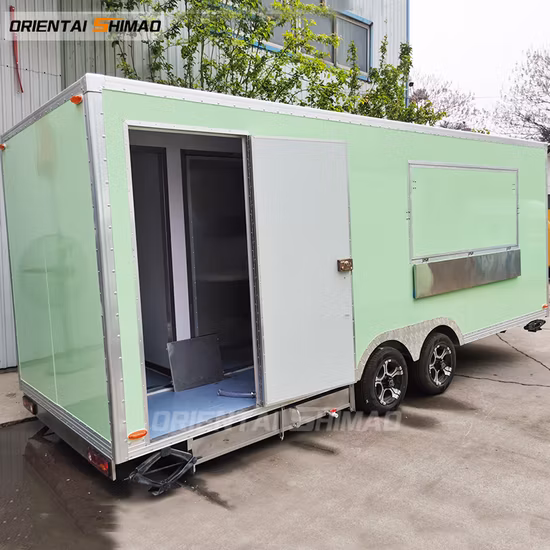 Maßgeschneiderter mobiler, quadratischer Lebensmittelanhänger für Senioren mit Toilette